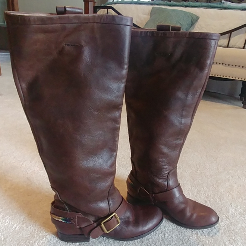 Lucky Brand Leather Boots 6.5